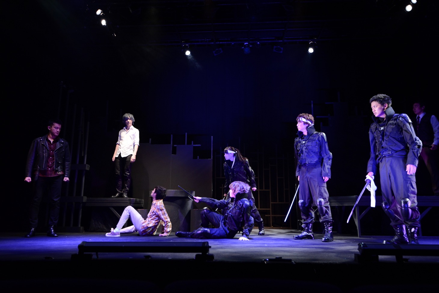 舞台「警視庁抜刀課 vol.1」公開ゲネプロの様子。