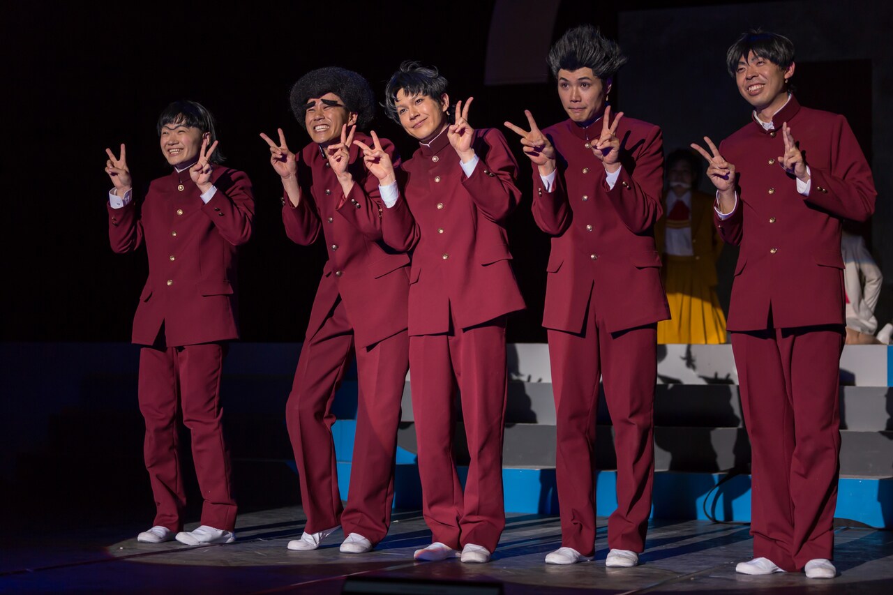舞台「ハイスクール！奇面組」ゲネプロより。