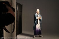 舞台「BRAVE10」のビジュアル撮影中の様子。小坂涼太郎演じる伊達政宗