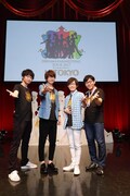 「DREAM☆FANMEETING TOUR」ファイナル公演よりゲーム版キャスト。左から逢坂良太、花江夏樹、豊永利行、小野友樹。