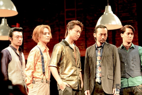 「MOJO」囲み取材より。左から尾上寛之、木村了、TAKAHIRO（EXILE）、波岡一喜、味方良介。