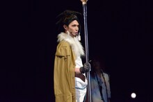 舞台「BRAVE10」ゲネプロより、小波津亜廉演じる根津甚八。