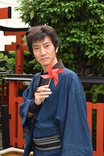 BS-TBS「水戸黄門」風車の弥七役の津田寛治。(c)BS‐TBS／C.A.L