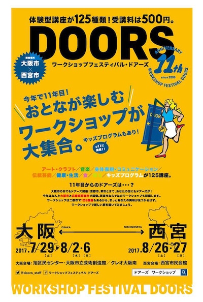 「『DOORS』ワークショップフェスティバル・ドアーズ」チラシ