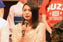 BuzzFestTheater プロデュース公演「アイバノ☆シナリオ」囲み取材より。川村ゆきえ。