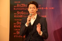 「舞劇『朱鷺』」制作発表記者会見より。王佳俊。