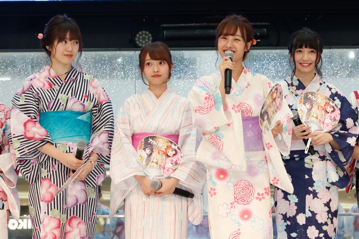 プリズム ナナ 前田希美 三秋里歩 遠藤瑠香 栗生みなら浴衣で制作発表 ステージナタリー