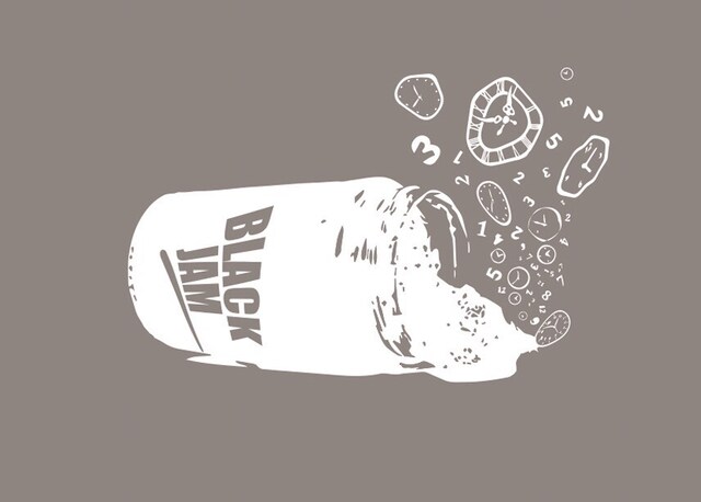 BLACK JAMチラシ（デザイン：8、!ll nut up fam）