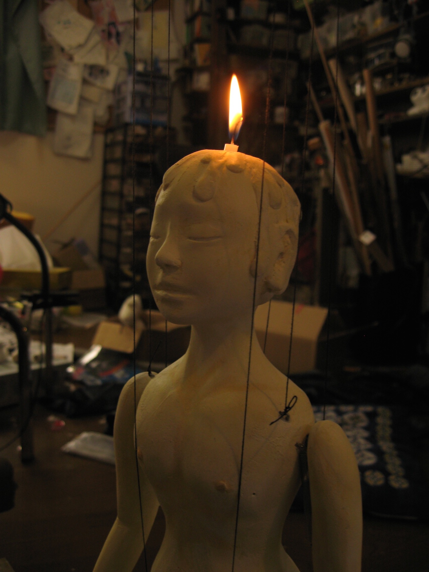 ITOプロジェクト「糸あやつり人形芝居『高丘親王航海記』」に登場予定の人形。