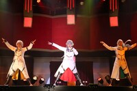 アンプラネット。左から準惑星マケマケ人☆マーニィ（松田将希）、準惑星エリス人☆エリィ（赤澤遼太郎）、準惑星ハウメア人☆サティ（Ibu）。