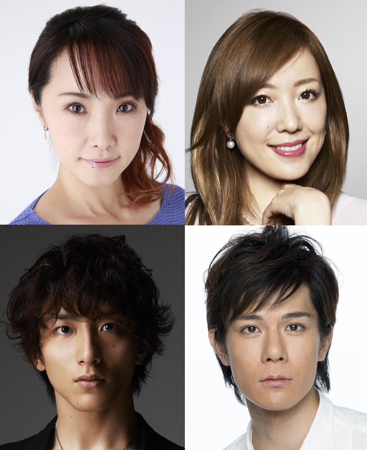 ミュージカル「メリー・ポピンズ」の出演者。上段左から濱田めぐみ、平原綾香。下段左から大貫勇輔、柿澤勇人。