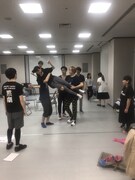 「有限男と無限女」稽古の様子。