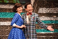 「夫婦漫才」製作発表より。左から大地真央、中村梅雀。