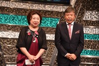 「夫婦漫才」製作発表より。左から竹内都子、村上ショージ。