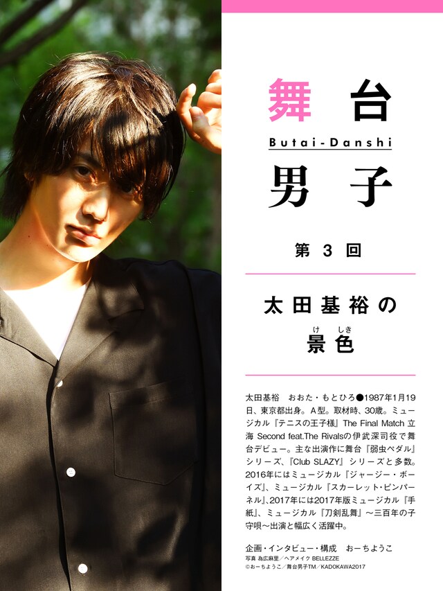 「舞台男子」新シリーズ第3回扉ページ（撮影：為広麻里）
