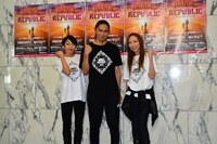 「DANCE REPUBLIC ～The devotion～」囲み取材より。左からETSU、SAM、CHIHARU。