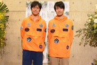 ともだちのおとうと「宇宙船ドリーム号」囲み取材より。左から勝地涼、笠原秀幸。