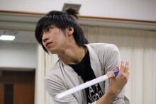 Patch stage vol.11「JOURNEY-浪花忍法帖（なにわにんぽうちょう）-」稽古より、納谷健。