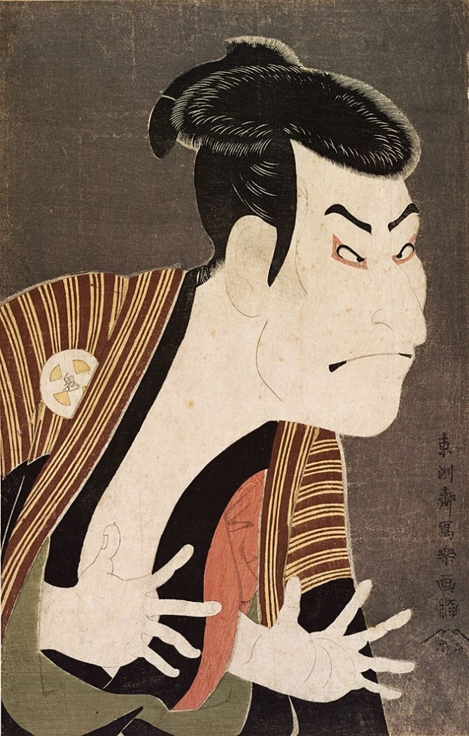 寛政6年（1794）に描かれた東洲斎写楽の浮世絵「三世大谷鬼次の