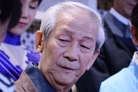 「土佐堀川 近代ニッポン―女性を花咲かせた女 広岡浅子の生涯」囲み取材より。広岡正饒役の小松政夫。