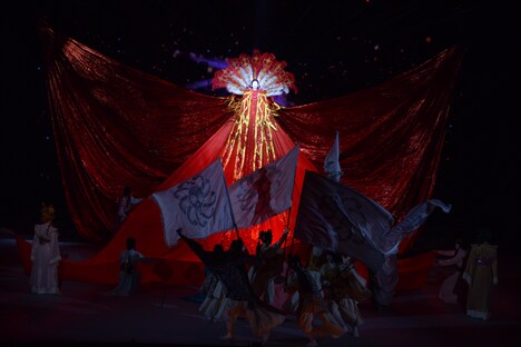 「スーパー歌舞伎II（セカンド）『ワンピース』」公開舞台稽古より、市川猿之助演じるハンコック。