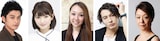 「音楽劇『夜曲』nocturn」の出演者。左から川村陽介、井上小百合、蒼乃夕妃、藤田玲、山下容莉枝。