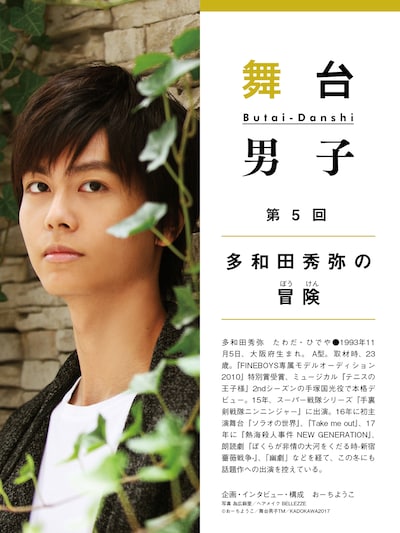 「舞台男子」新シリーズ第5回扉ページ（撮影：為広麻里）