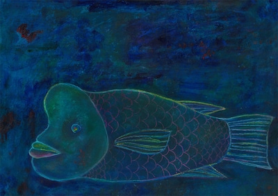 ぐにゃり 第6回公演「『アクアリウム』～サラリーマンと、長生きなお魚のお話～」ビジュアル