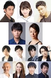 「音楽劇『夜曲』nocturn」出演者。写真1段目左から川村陽介、井上小百合(乃木坂46)、谷内伸也(Lead)、2段目左から姜暢雄、山下容莉枝、3段目左から有澤樟太郎、法月康平、山崎裕太、藤田玲、4段目左からKENTARO、蒼乃夕妃、橋本全一、瀬尾卓也。