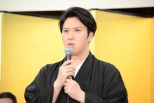「新春浅草歌舞伎」製作発表より、尾上松也。