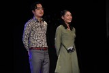 左から小松利昌演じる倉本洋二郎、西原亜希演じる青葉より子。