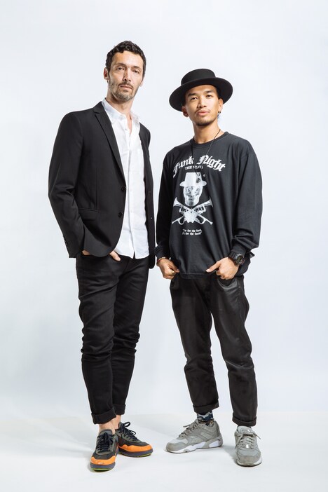 左からファビアン・プリオヴィユ、ヴィンス・メンドーザ。(撮影:上山陽介)