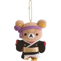 リラックマ歌舞伎 ぬいぐるみボールチェーン 助六 (c)San-X / (c)SHOCHIKU