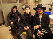 左から青木玄徳、松田凌、西田大輔。