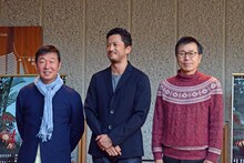 「赤道の下のマクベス」トークイベントより、左から鄭義信、池内博之、平田満。