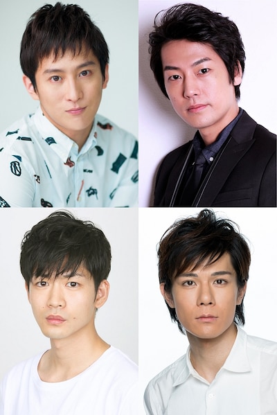 ミュージカル「スリル・ミー」出演者。左上から時計回りに成河、福士誠治、柿澤勇人、松下洸平。