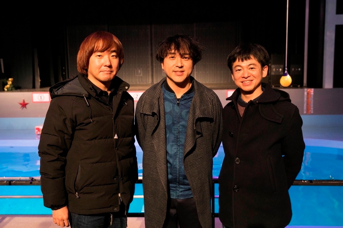 「ムロテレ #1」出演者。左から本多力、ムロツヨシ、永野宗典。