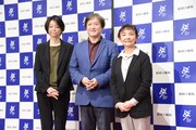 左から小川絵梨子、大野和士、大原永子。
