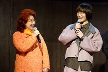 左から野沢雅子、亀田侑樹。