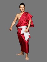 ボディメイク後の市川九團次。