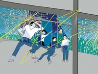 ロロが高校生に捧げるシリーズ いつだって可笑しいほど誰もが誰か愛し愛されて第三高等学校 vol.5「いつだって窓際でぼくたち」ビジュアル （イラスト：西村ツチカ）