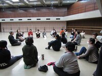 名古屋市芸術創造センター演劇アカデミー修了公演「科学する探偵～名古屋から乱歩を支えた作家・小酒井不木の生涯～」稽古の様子。