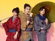 気晴らしBOYZ 第9回本公演「ふらちな侍」ビジュアルより、左から輝山立、木ノ本嶺浩、原嶋元久。