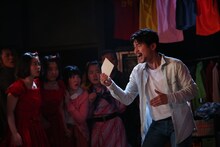 現代演劇レトロスペクティヴ AI・HALL＋内藤裕敬「二十世紀の退屈男」ゲネプロより。（撮影：谷古宇正彦）