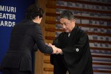 優秀男優賞の中村雀右衛門。
