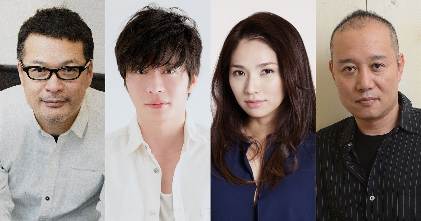 左から田中哲司、田中圭、野波麻帆、千葉哲也。