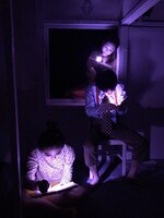 突劇金魚「文学Bar 金魚の夢＃1」稽古の様子。