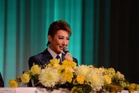 宝塚歌劇月組「ミュージカル『雨に唄えば』」制作発表会より、珠城りょう。