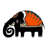 劇団印象-indian elephant-のロゴ。