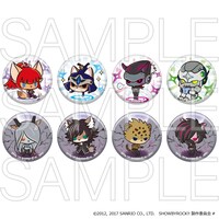 「Live Musical『SHOW BY ROCK!!』－深淵のCrossAmbivalence－」より、ミニキャラトレーディング缶バッジのサンプル。